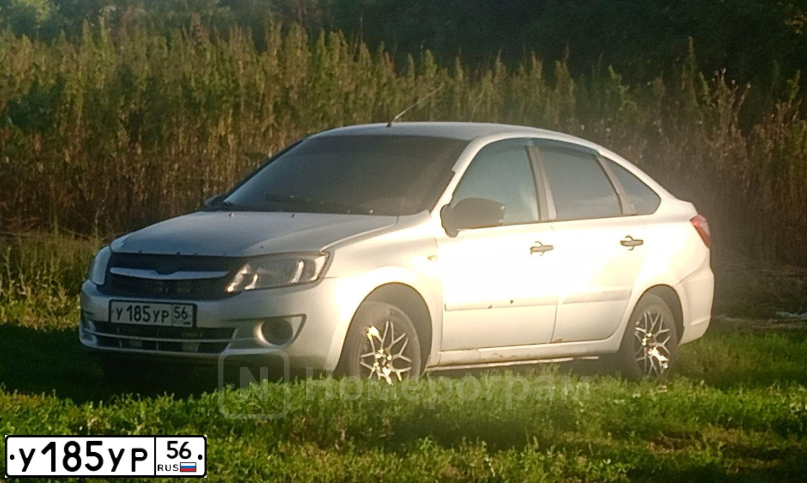 Фото автомобиля LADA 2191 GRANTA, 2016 — госномер У185УР56. Цвет: СЕРЕБРИСТЫЙ