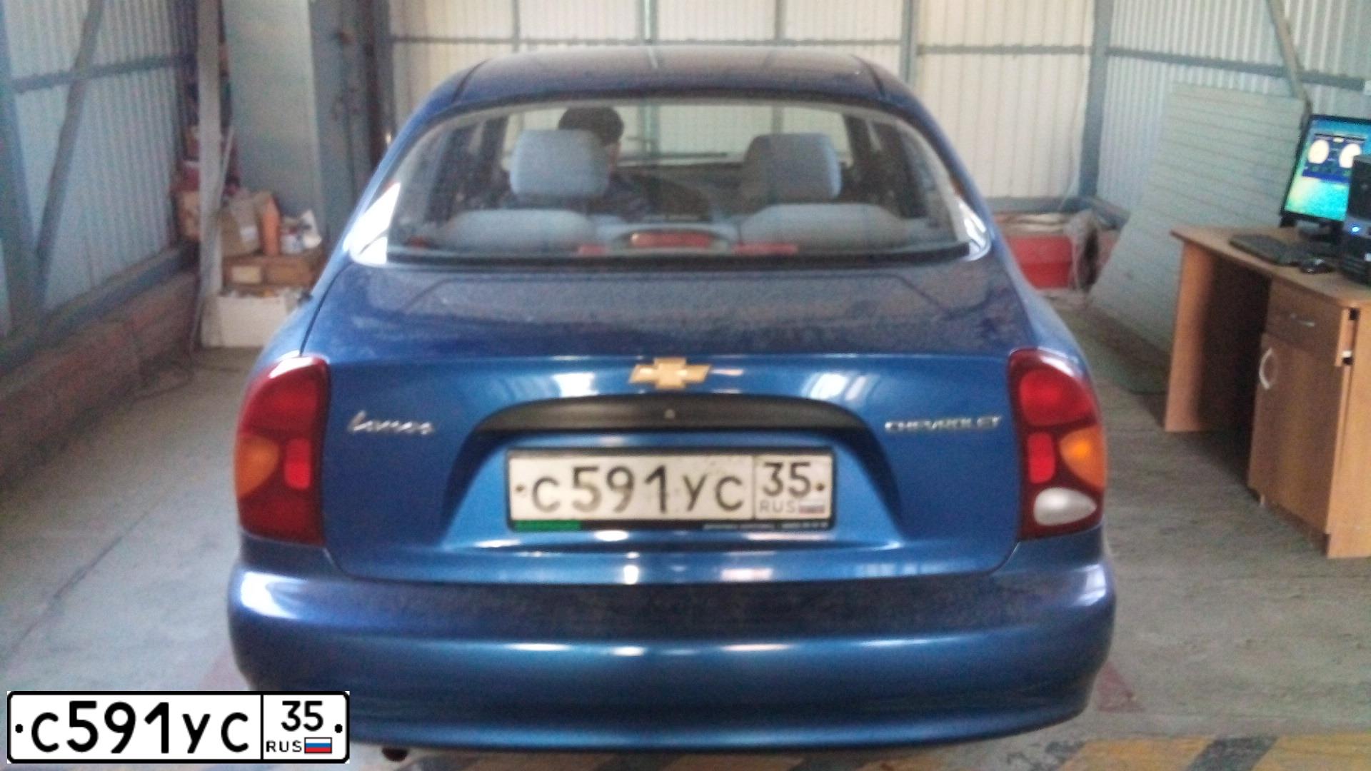 Фото автомобиля ZAZ LANOS, 2005 — госномер С591УС35. Цвет: синий