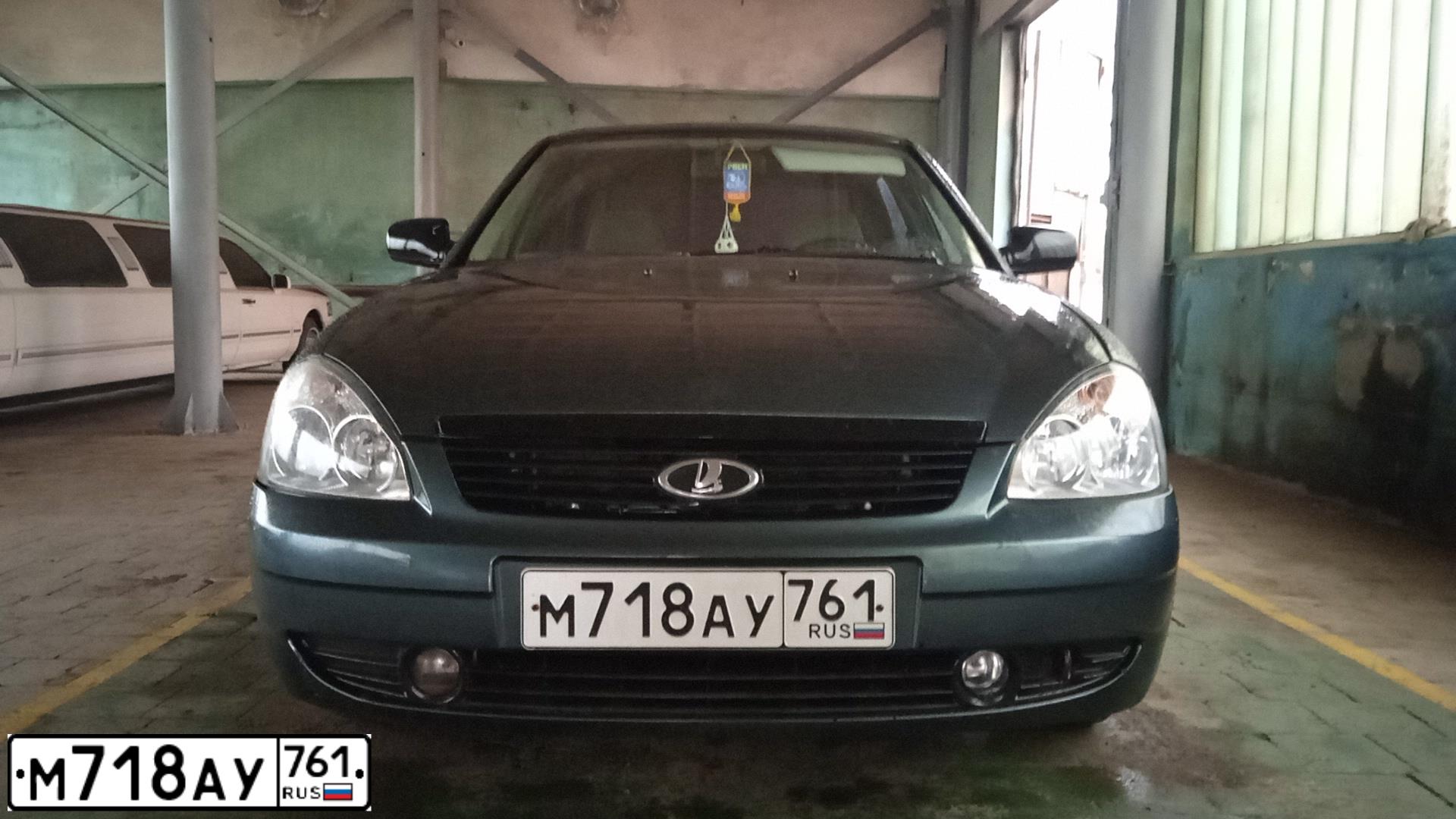 Фото автомобиля LADA 2170 PRIORA, 2008 — госномер М718АУ761. Цвет: СЕРО-СИНЕ ЗЕЛЕНЫЙ