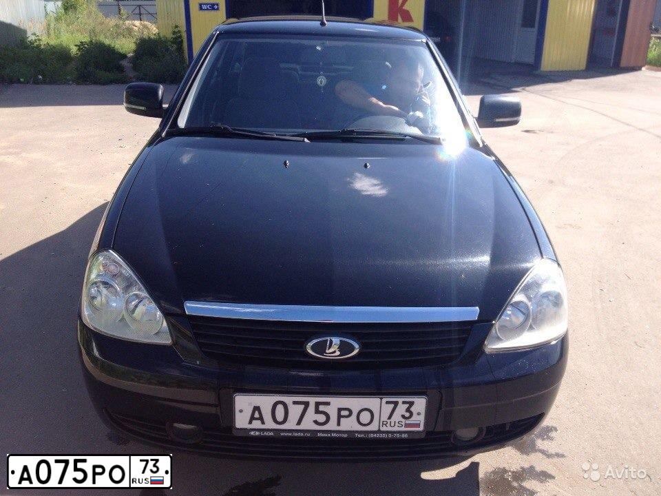 Фото автомобиля LADA PRIORA, 2012 — госномер Р265ТК73. Цвет: Сине-Черный
