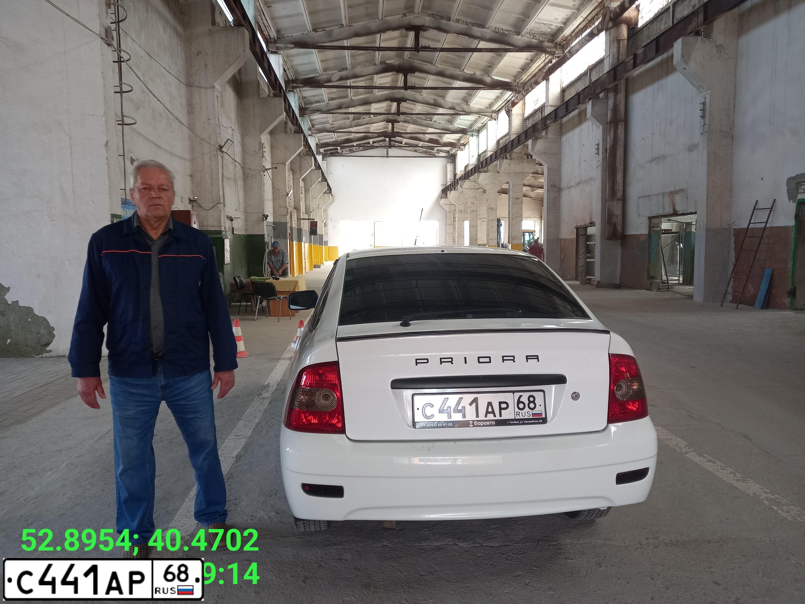 Фото автомобиля LADA 2172 PRIORA, 2013 — госномер С441АР68. Цвет: Белый