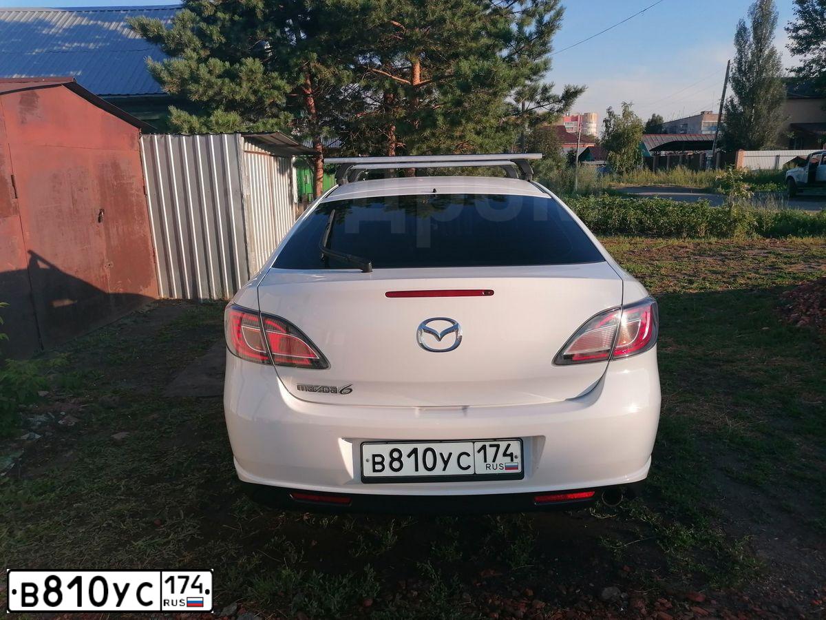 Фото автомобиля MAZDA 6, 2008 — госномер В810УС174. Цвет: Белый