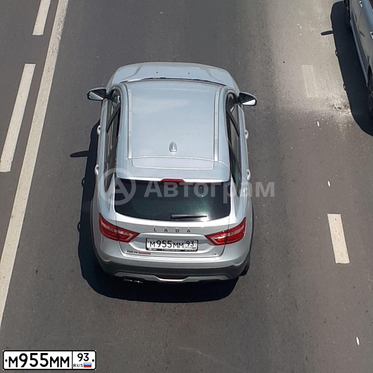 Фото автомобиля LADA 2107, 2011 — госномер М955ММ93. Цвет: СЕРЕБРИСТЫЙ