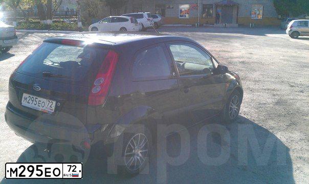 Фото автомобиля FORD FIESTA / ASPIRE, 2008 — госномер М295ЕО72. Цвет: ЧЕРНЫЙ
