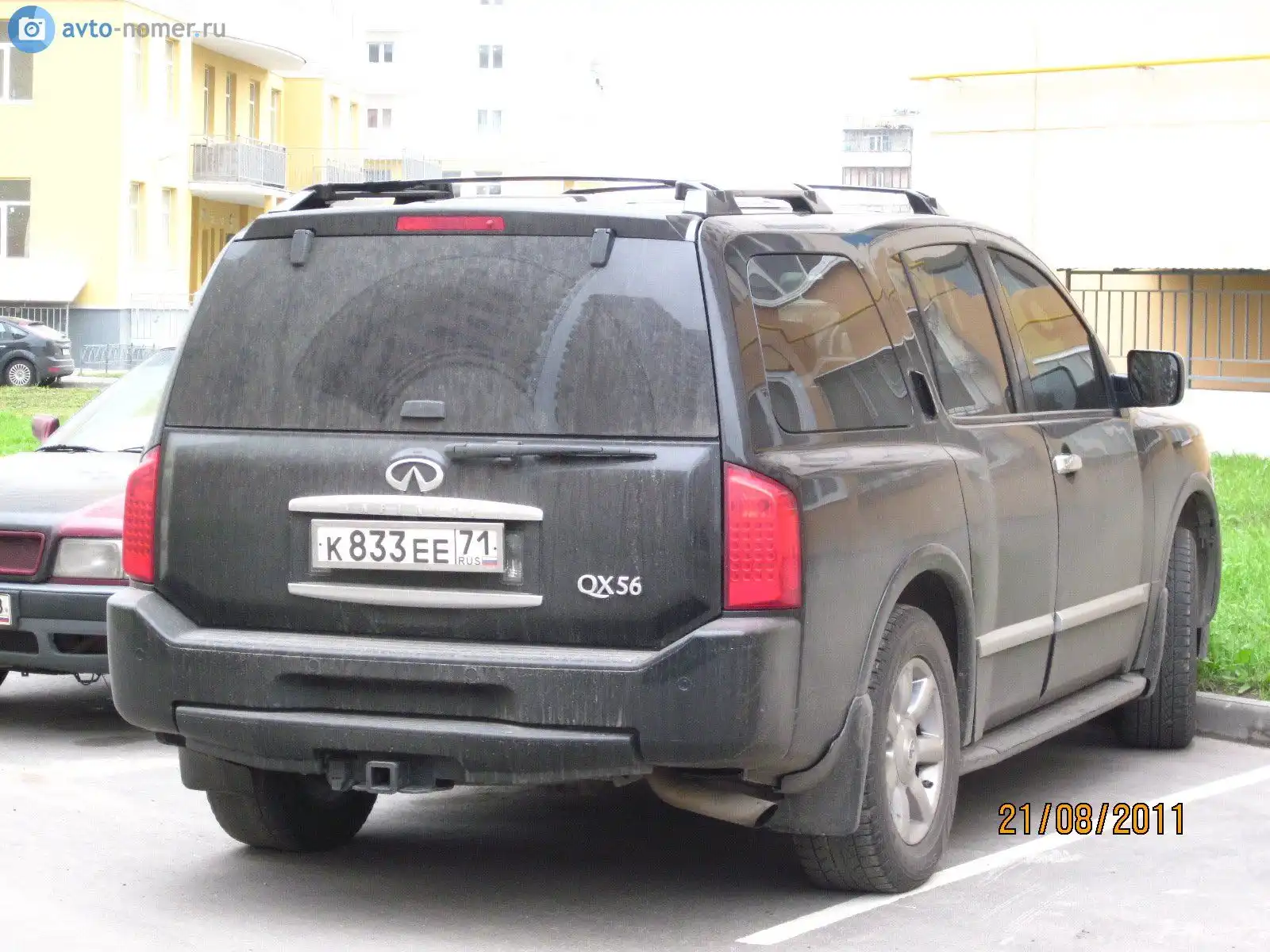 Фото автомобиля INFINITI QX80 /QX56/, 2004 — госномер Р750ВР71. Цвет: ЧЕРНЫЙ