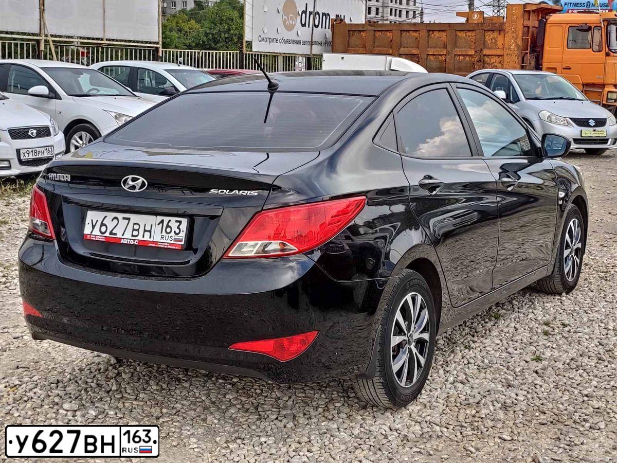 Фото автомобиля HYUNDAI SOLARIS, 2014 — госномер В057ВР156. Цвет: ЧЕРНЫЙ