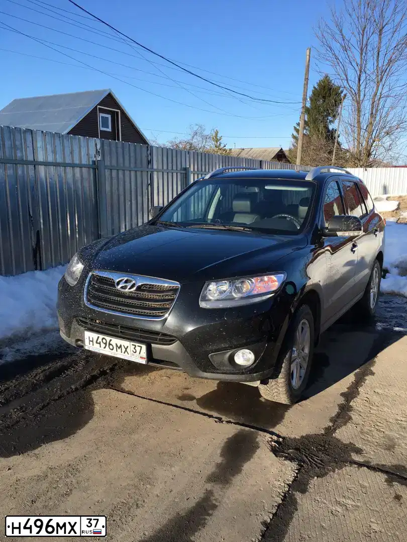 Фото автомобиля HYUNDAI SANTA FE, 2011 — госномер Р815НО68. Цвет: ЧЕРНЫЙ