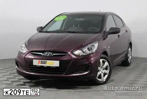 Фото автомобиля HYUNDAI SOLARIS, 2012 — госномер С597ВО152. Цвет: ФИОЛЕТОВЫЙ
