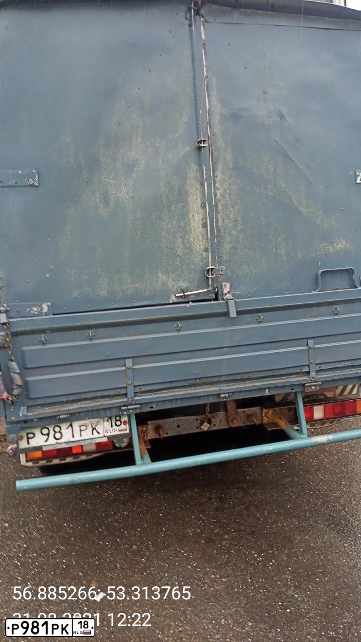 Фото автомобиля GAZ 3302 EL, 2004 — госномер Р981РК18. Цвет: БАЛТИКА