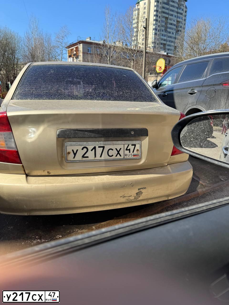 Фото автомобиля TAGAZ ACCENT, 2005 — госномер У217СХ47. Цвет: БЕЖЕВЫЙ