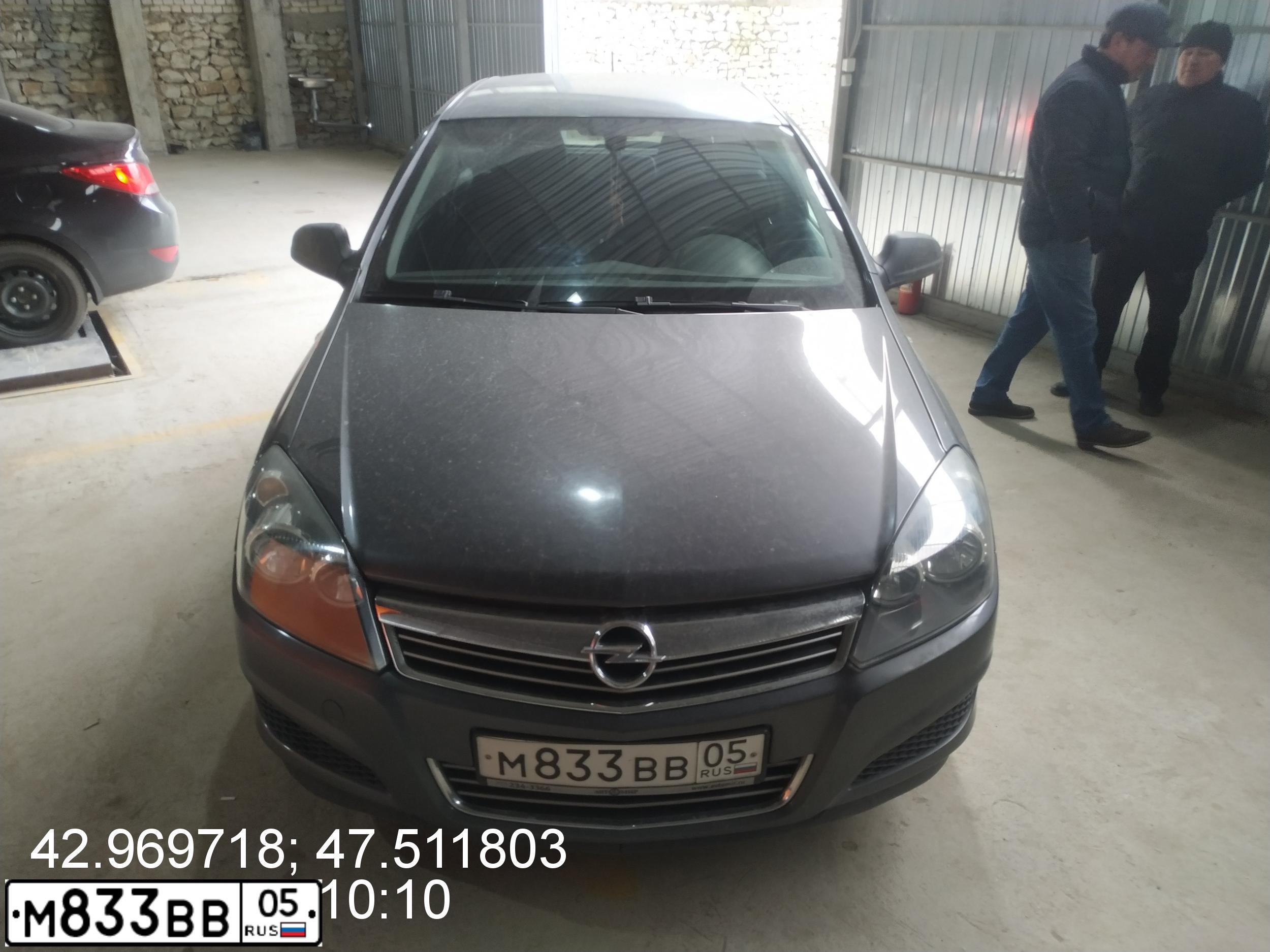 Фото автомобиля OPEL ASTRA, 2010 — госномер В833ВВ05. Цвет: ТЕМНО-СЕРЫЙ