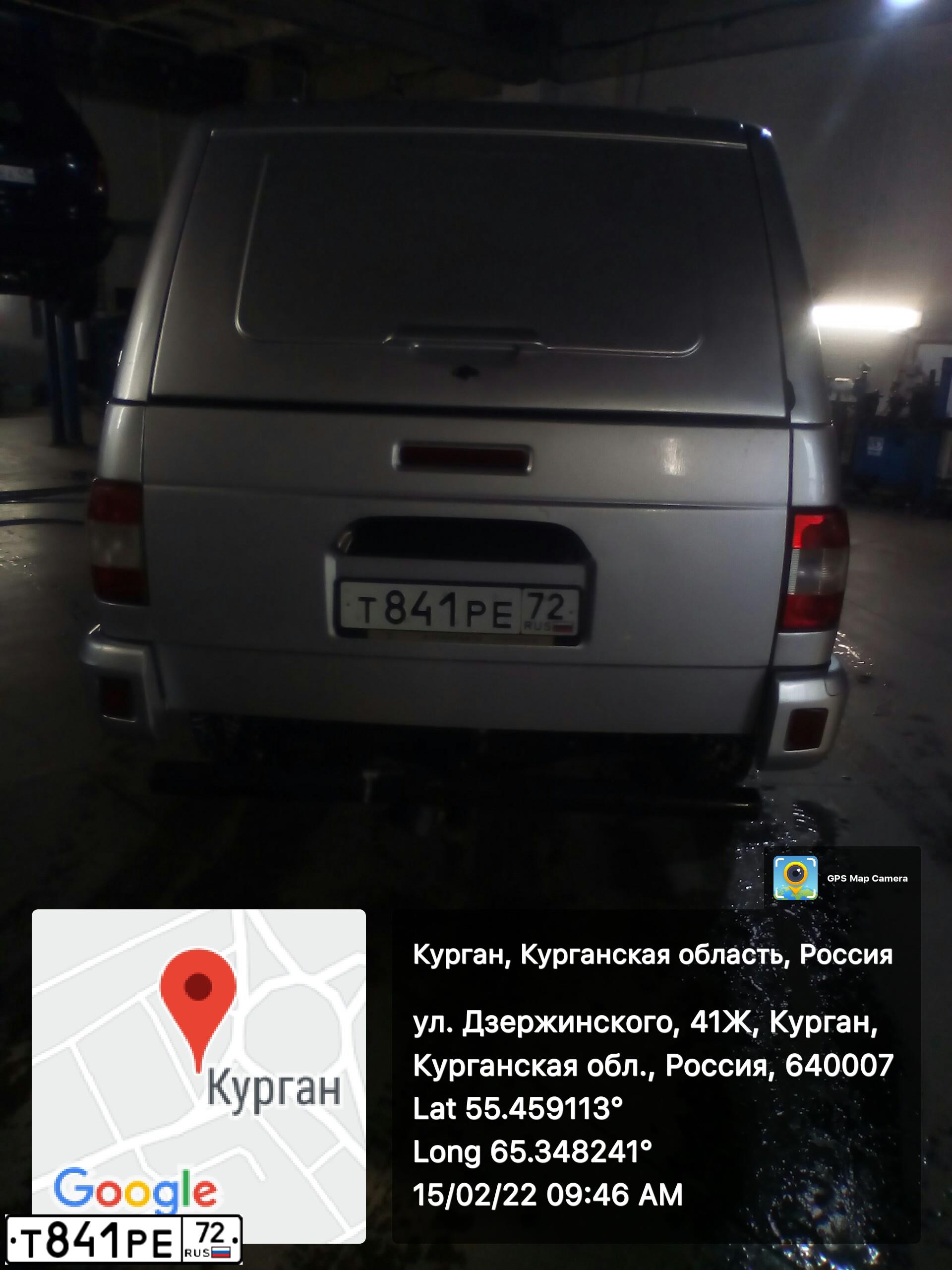 Фото автомобиля UAZ 2363 PICKUP, 2020 — госномер Т841РЕ72. Цвет: СЕРЕБРИСТЫЙ МЕТАЛЛ