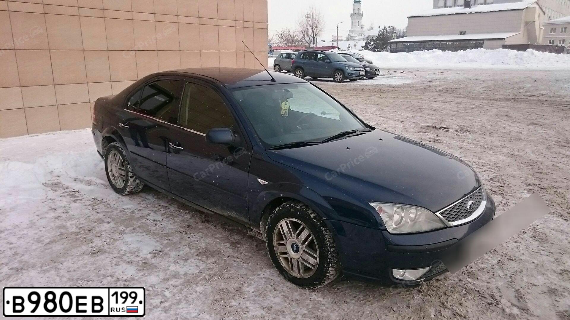 Фото автомобиля FORD MONDEO, 2005 — госномер В980ЕВ199. Цвет: синий
