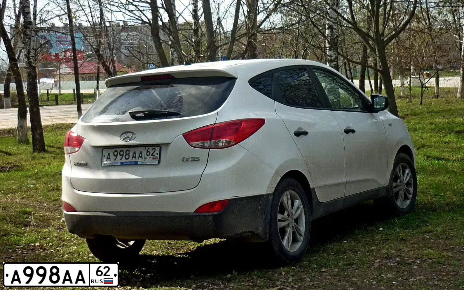 Фото автомобиля HYUNDAI IX35, 2012 — госномер А998АА62. Цвет: БЕЛЫЙ