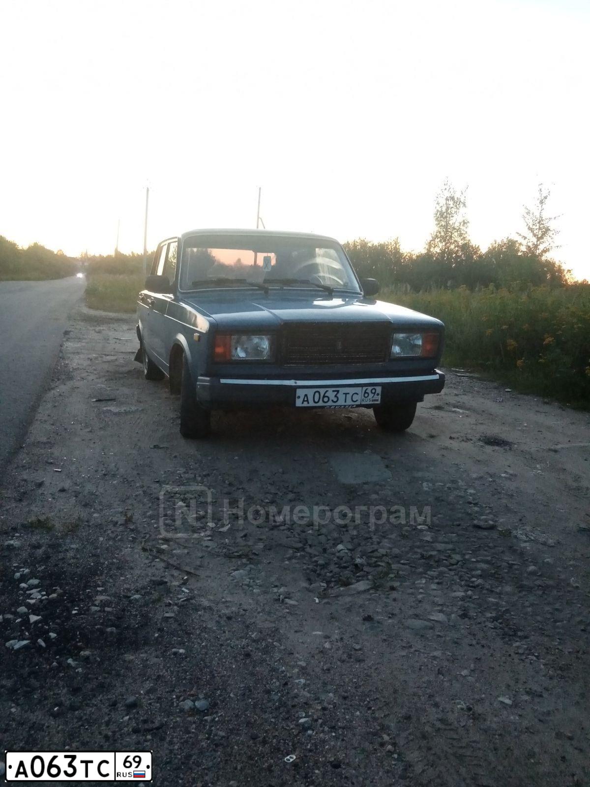 Фото автомобиля LADA 2107, 2008 — госномер А063ТС69. Цвет: СИНЕ-ЗЕЛЕНЫЙ
