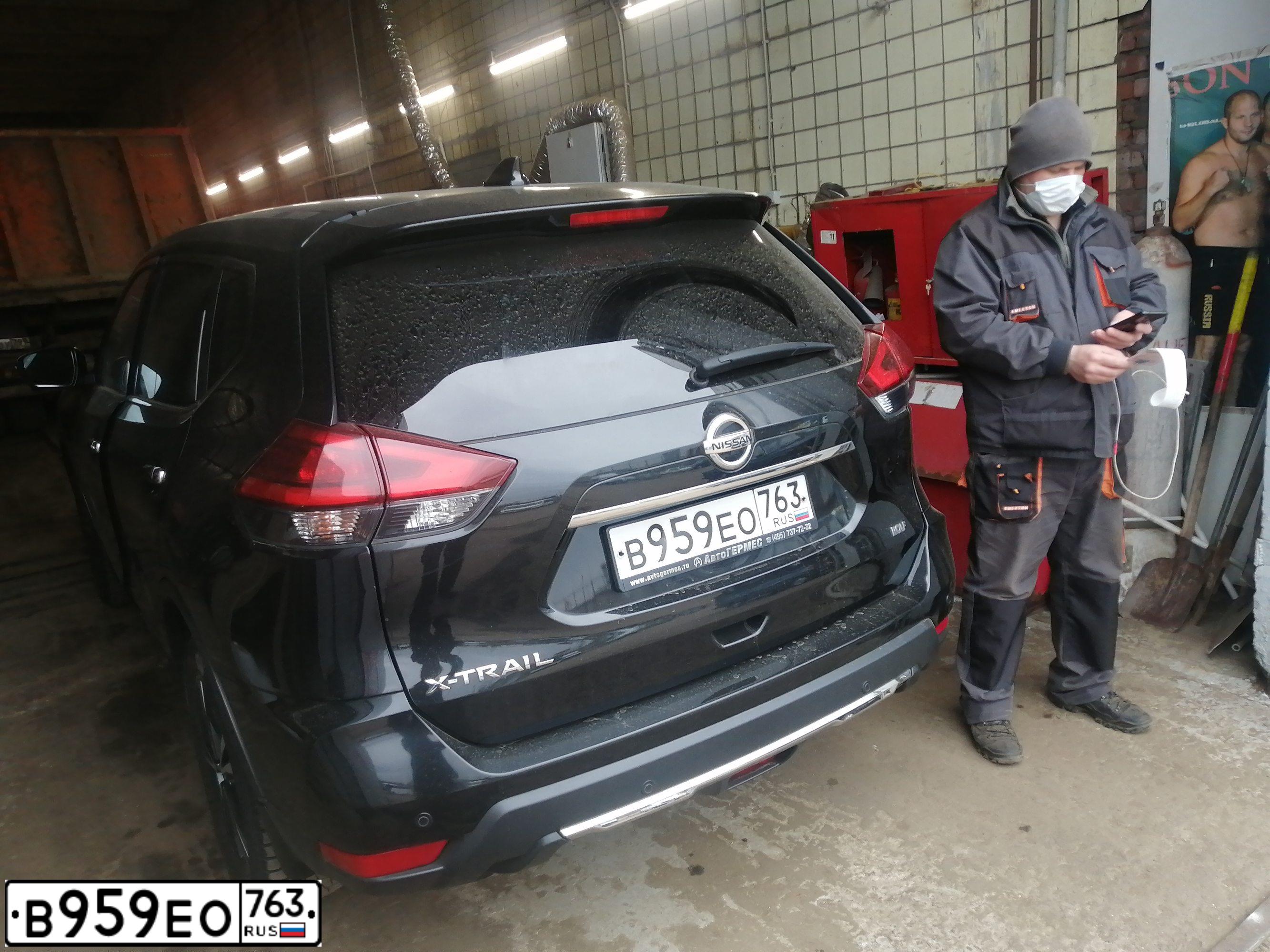 Фото автомобиля NISSAN X-TRAIL, 2019 — госномер А113АУ550. Цвет: ЧЕРНЫЙ