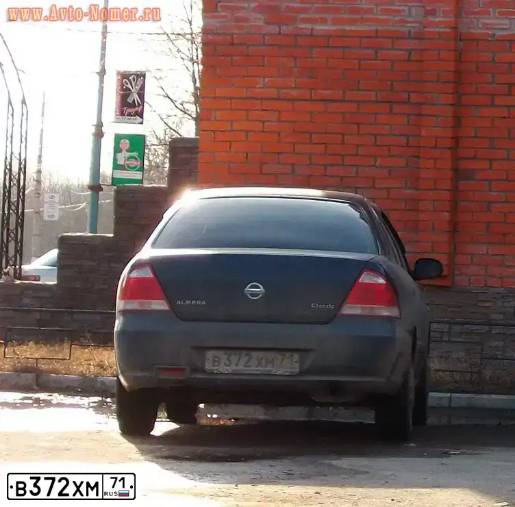 Фото автомобиля NISSAN ALMERA, 2006 — госномер В372ХМ71. Цвет: СИНИЙ