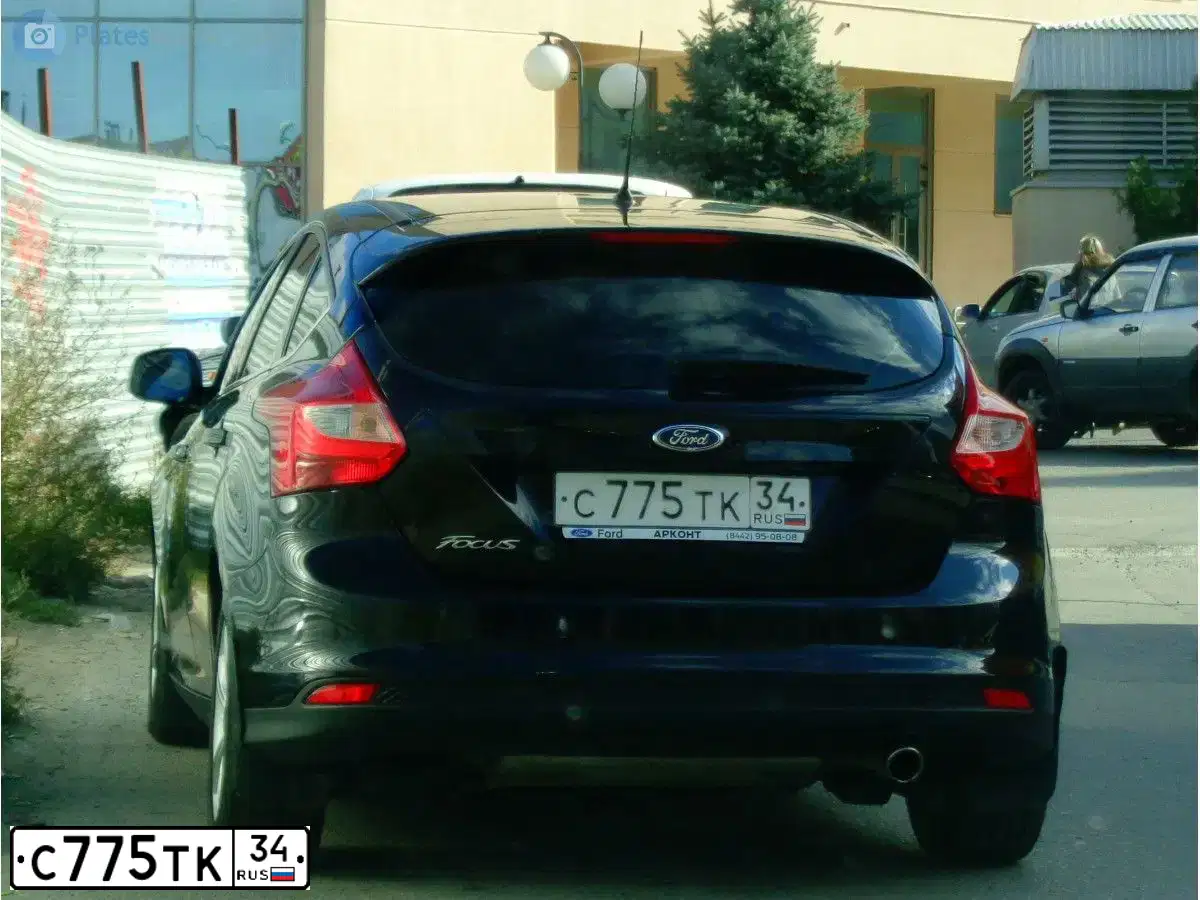 Фото автомобиля FORD FOCUS, 2012 — госномер Р096КН126. Цвет: ЧЕРНЫЙ