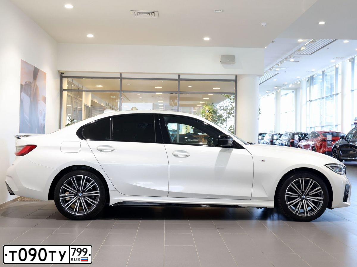 Фото автомобиля BMW 320I, 2020 — госномер Т904ЕЕ198. Цвет: Белый