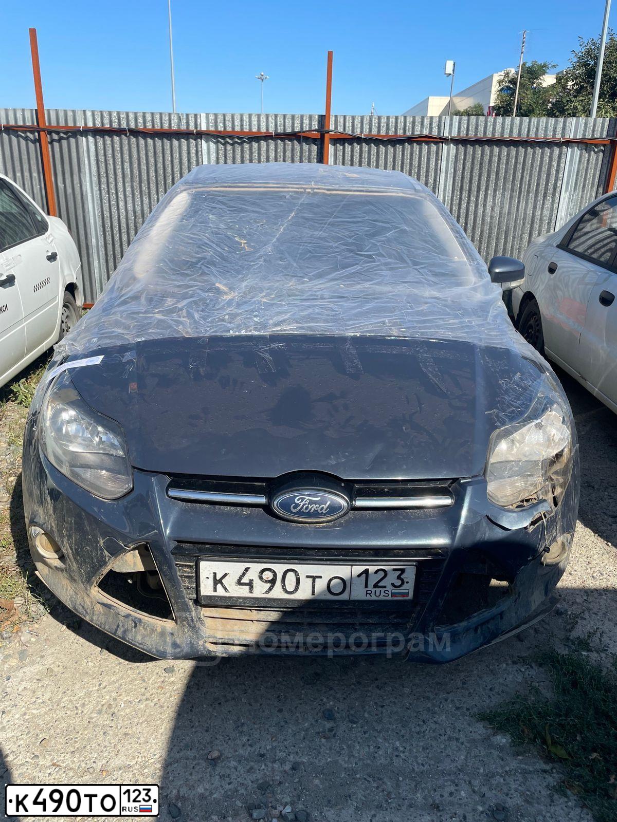 Фото автомобиля FORD D FOCUS, 2011 — госномер К490ТО123. Цвет: ТЕМНО-СЕРЫЙ