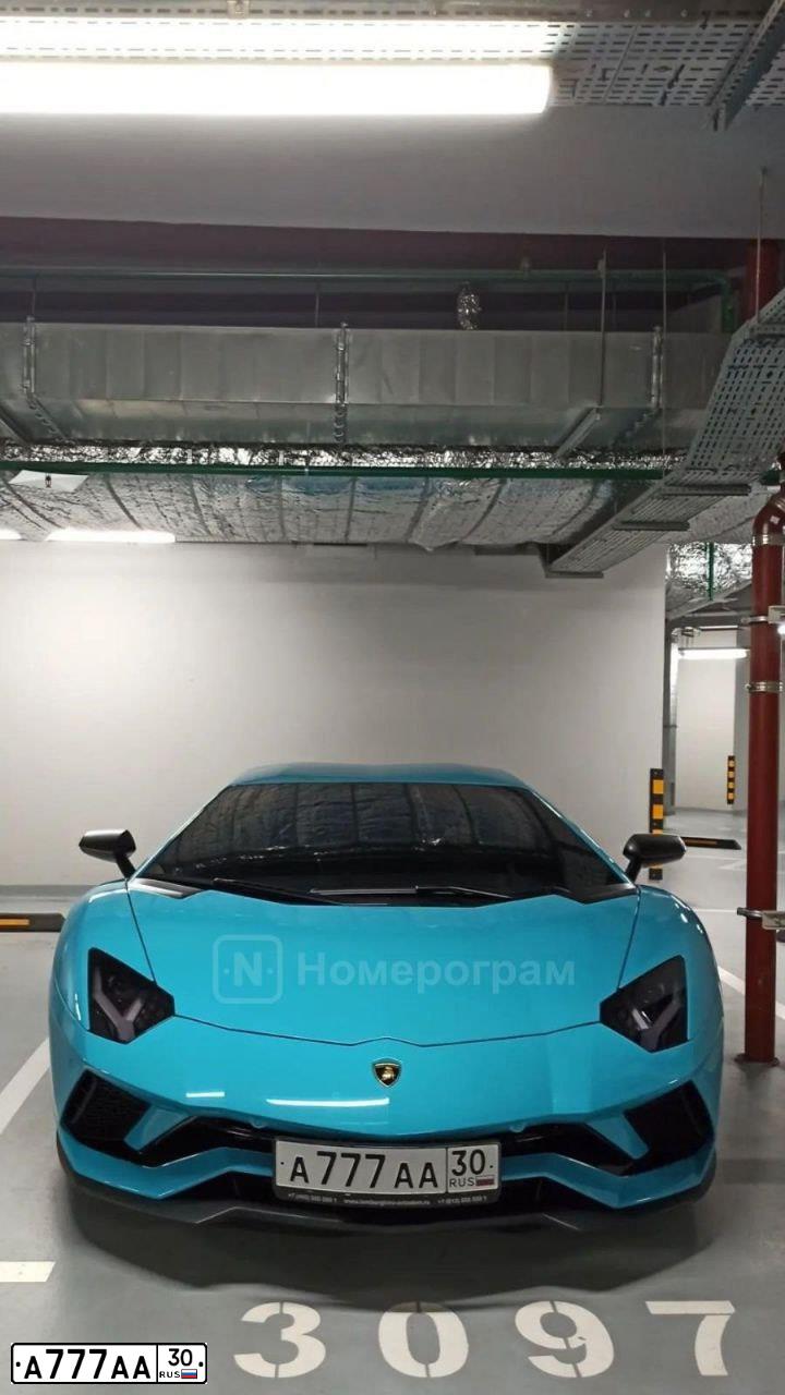 Фото автомобиля LAMBORGHINI AVENTADOR, 2018 — госномер А777АА30