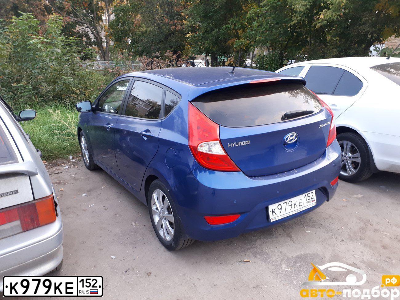 Фото автомобиля HYUNDAI SOLARIS, 2011 — госномер С820АО152. Цвет: Темно-синий