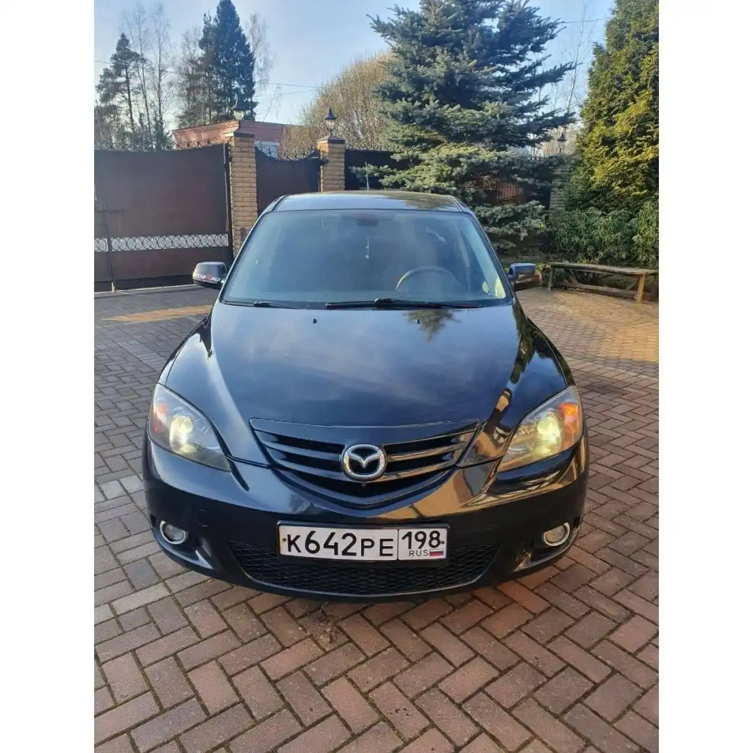 Фото автомобиля MAZDA 3, 2004 — госномер Т669НУ790. Цвет: ЧЕРНЫЙ