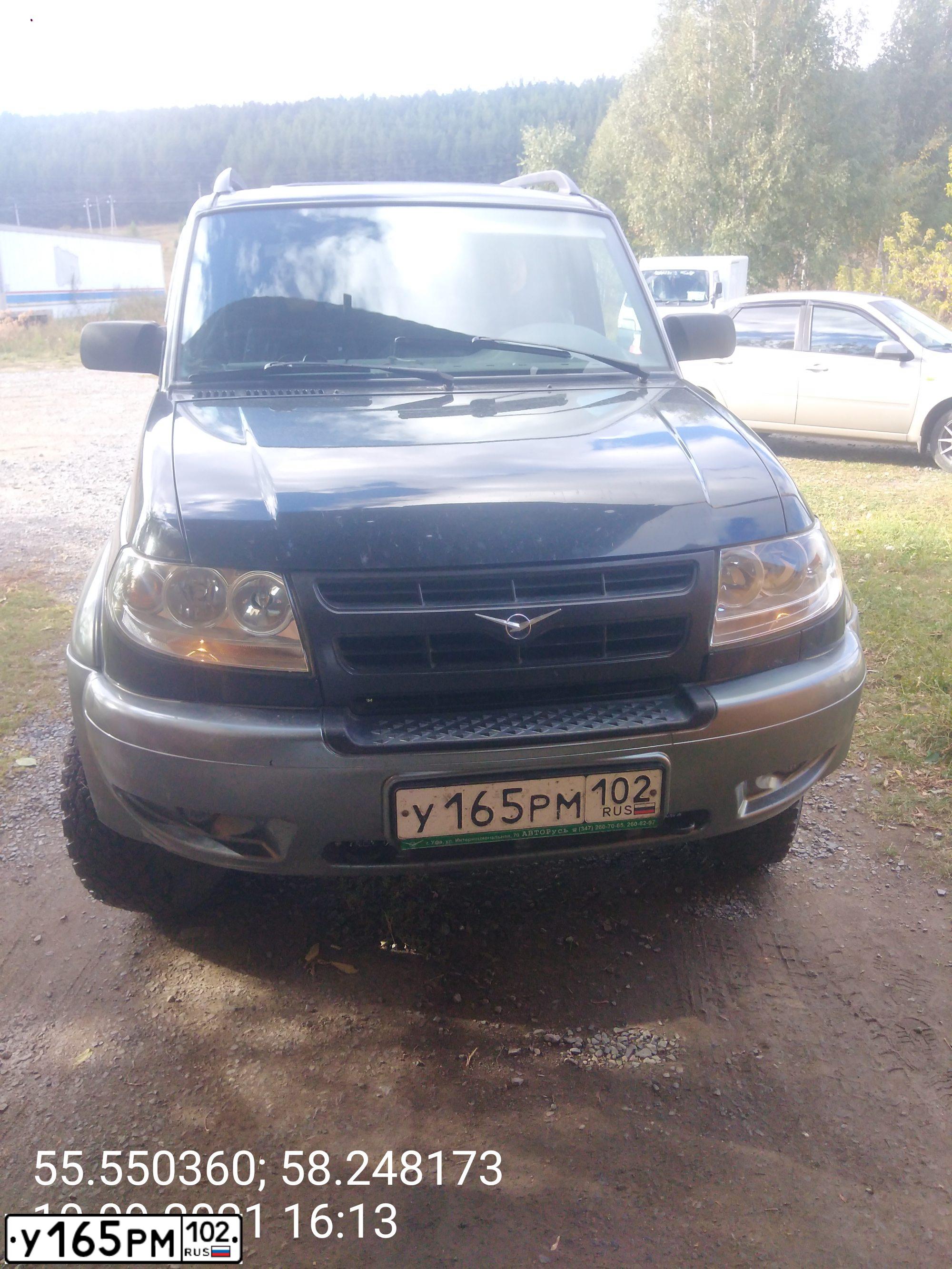 Фото автомобиля UAZ 3163 PATRIOT, 2007 — госномер У165РМ102. Цвет: АВАНТЮРИН-МЕТАЛЛИК