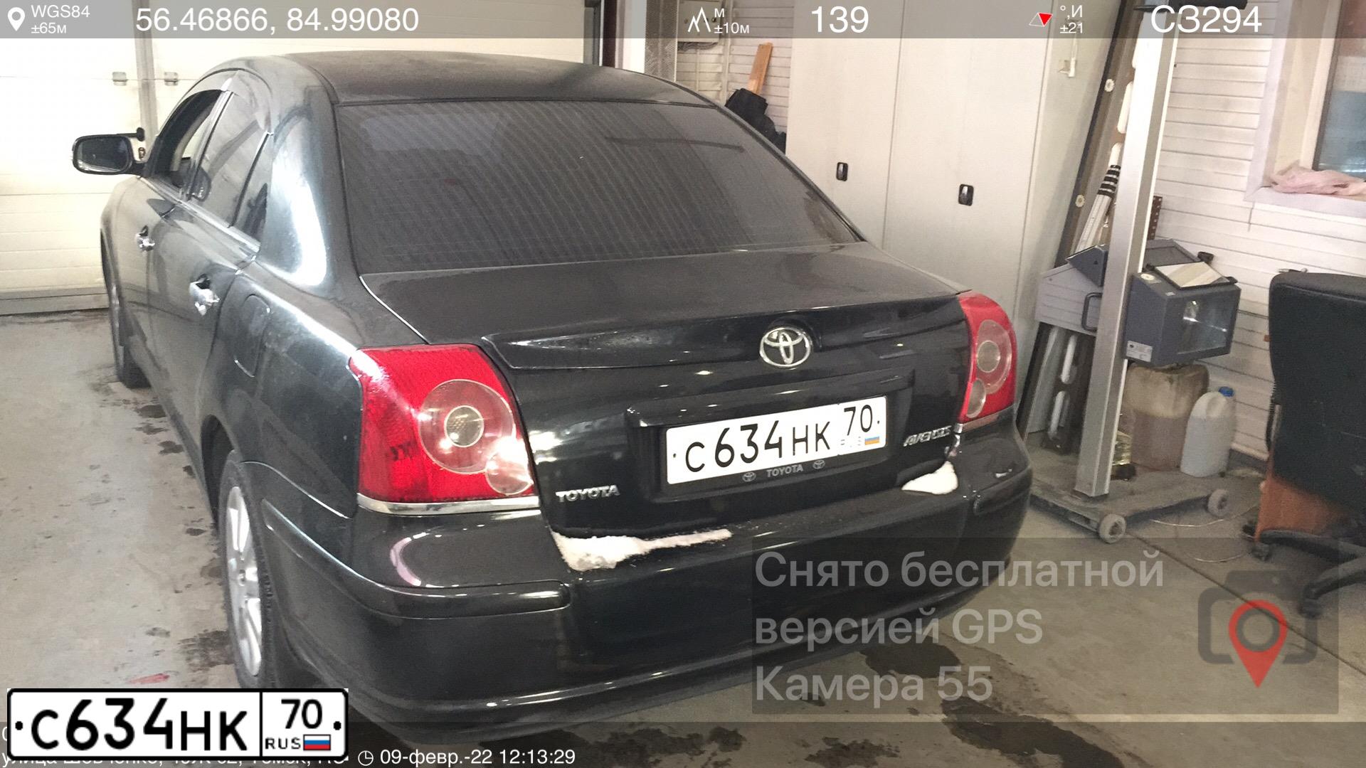 Фото автомобиля TOYOTA AVENSIS, 2008 — госномер С634НК70. Цвет: ЧЕРНЫЙ