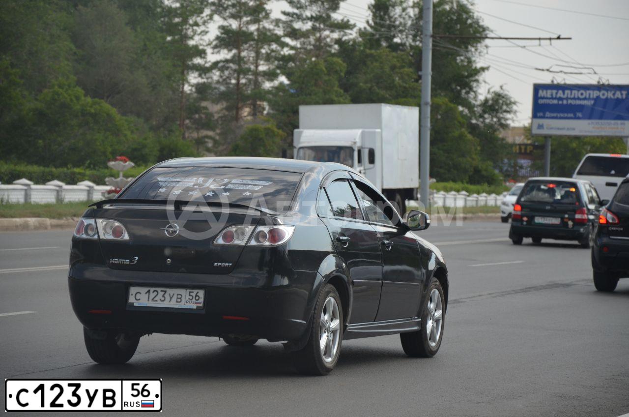 Фото автомобиля DERWAYS HAIMA 3, 2011 — госномер С123УВ56. Цвет: ЧЕРНЫЙ