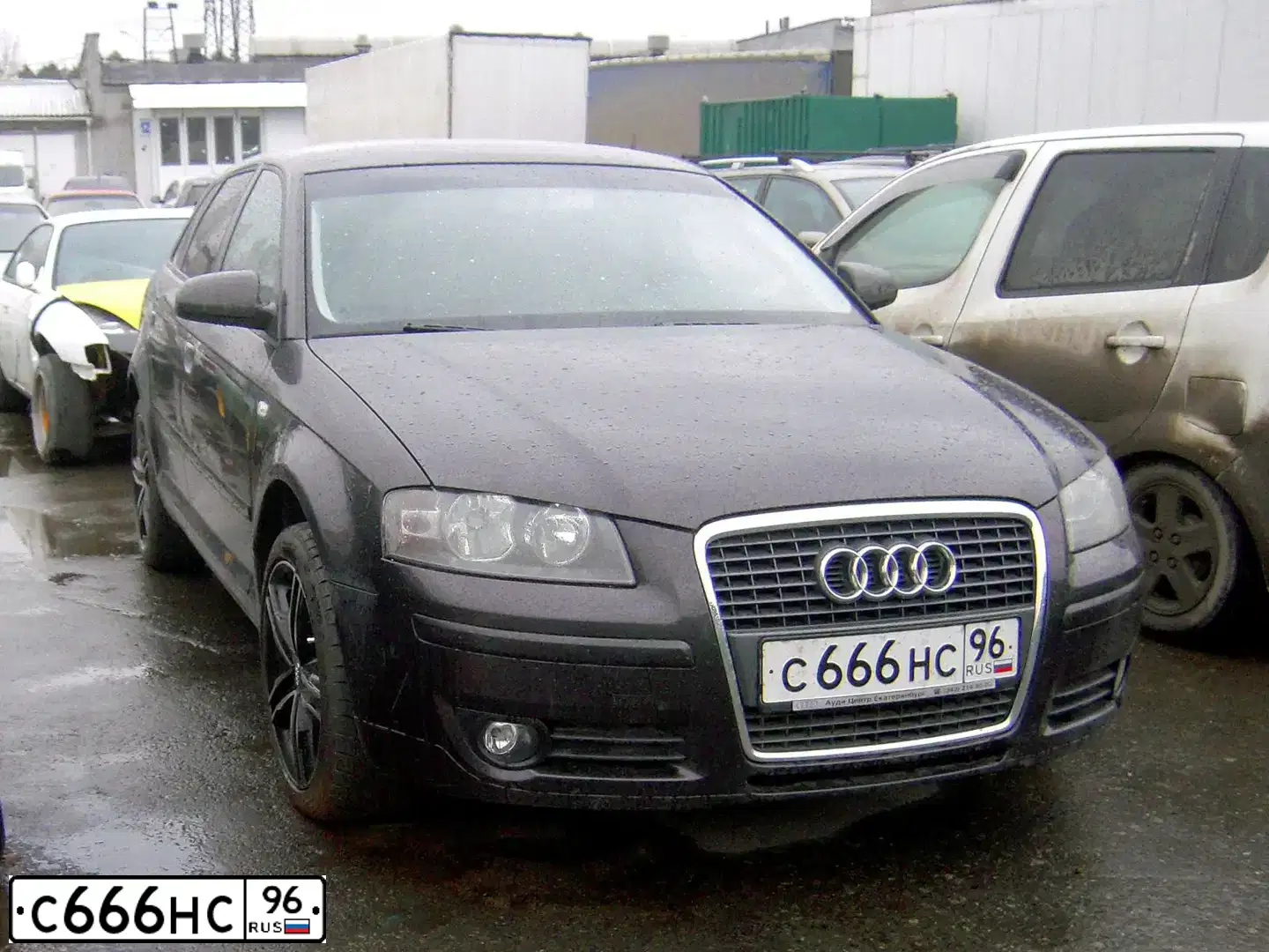 Фото автомобиля AUDI A3, 2006 — госномер С666НС96. Цвет: темно-серый