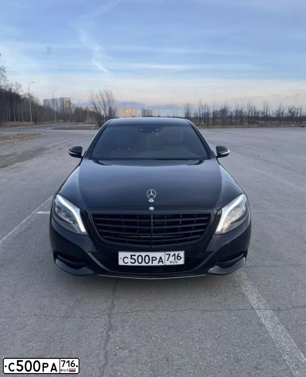 Фото автомобиля MERCEDES S-KLASSE, 2014 — госномер С500РА716. Цвет: ЧЕРНЫЙ