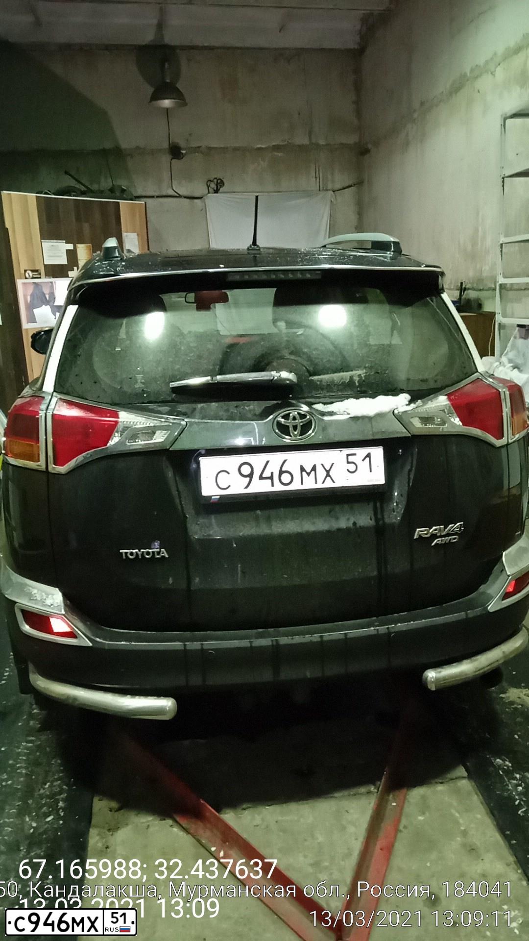 Фото автомобиля TOYOTA RAV4, 2013 — госномер С946МХ51. Цвет: ЧЕРНЫЙ