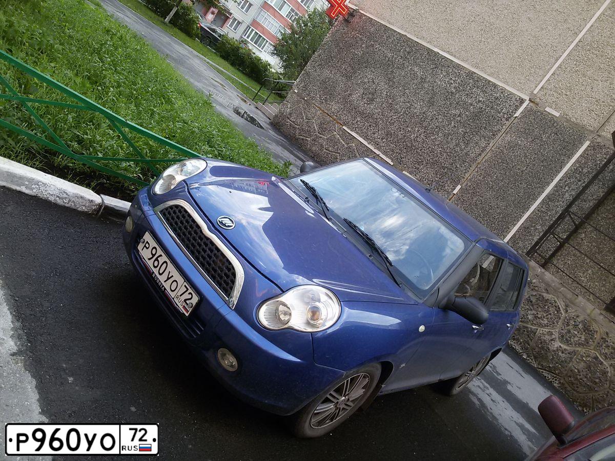 Фото автомобиля LIFAN SMILY, 2012 — госномер Р960УО72. Цвет: синий