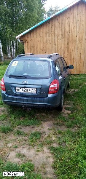 Фото автомобиля LADA KALINA, 2016 — госномер В835КУ37. Цвет: СЕРО-СИНИЙ