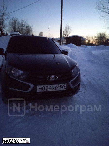Фото автомобиля LADA 2191 GRANTA, 2020 — госномер Н046СЕ159. Цвет: ЧЕРНЫЙ