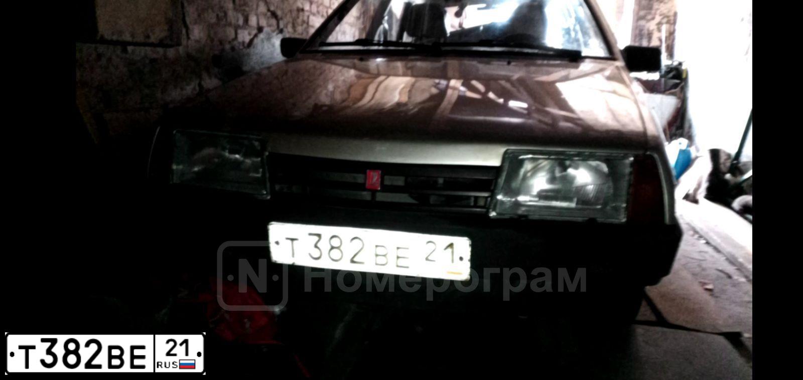 Фото автомобиля LADA 2109 SAMARA, 1999 — госномер Т382ВЕ21. Цвет: СЕРЕБРИСТО-ЗОЛОТОЙ