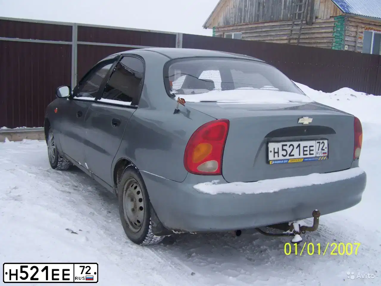Фото автомобиля ZAZ LANOS, 2007 — госномер У841СХ72. Цвет: Серебристый