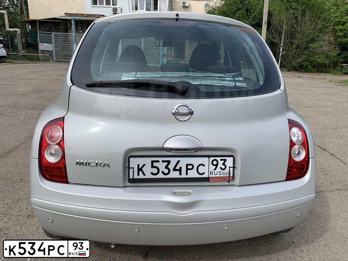 Фото автомобиля NISSAN MICRA, 2008 — госномер К534РС93. Цвет: СЕРЫЙ