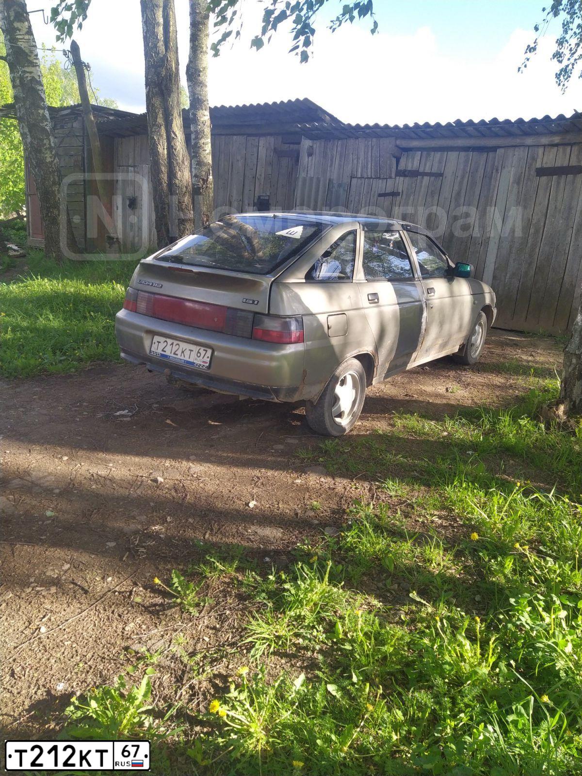 Фото автомобиля LADA 2112, 2003 — госномер Т405ОВ67. Цвет: СЕРО-ЗЕЛЕНЫЙ