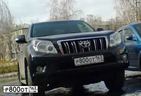 Фото автомобиля TOYOTA LANDCRUISER, 2013 — госномер Р800ОТ163. Цвет: ЧЕРНЫЙ