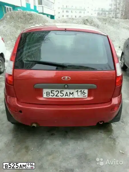Фото автомобиля LADA 1119 KALINA, 2010 — госномер В525АМ116. Цвет: СЕРЕБРИСТО-КРАСНЫЙ