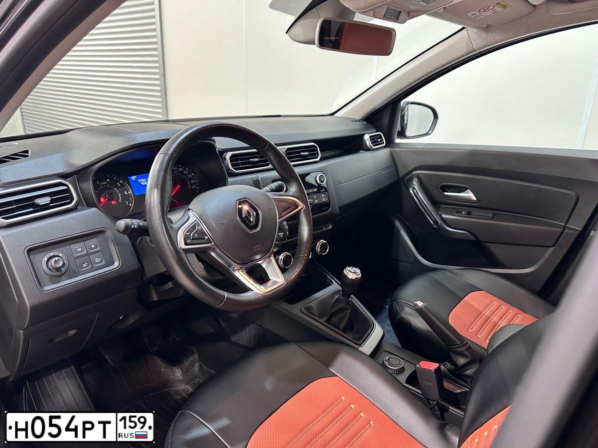 Фото автомобиля RENAULT DUSTER НSRР34, 2021 — госномер А155ВК155. Цвет: ЧЕРНЫЙ