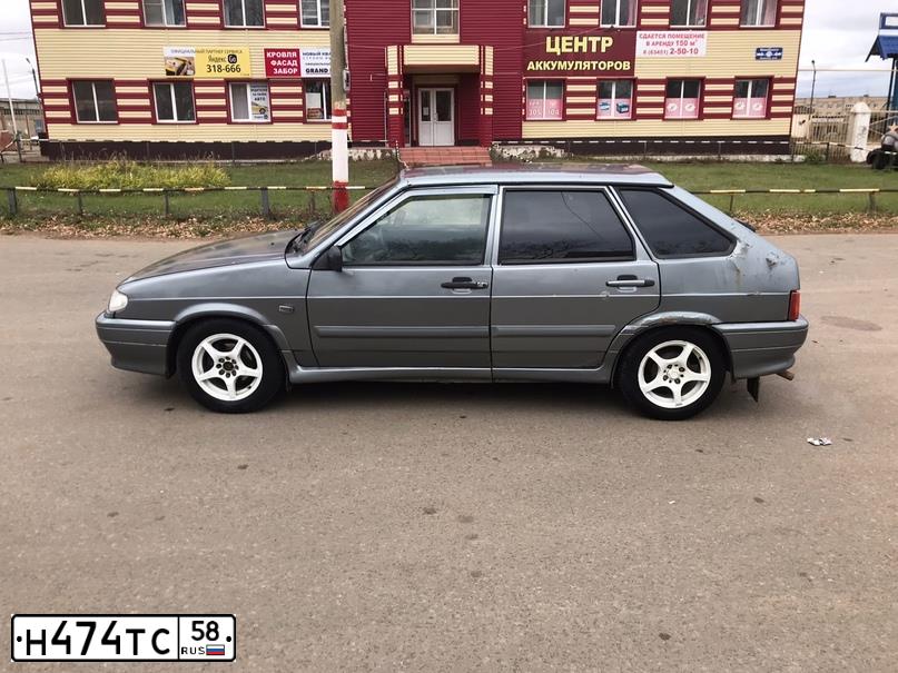 Фото автомобиля LADA 2114 SAMARA, 2008 — госномер Н474ТС58. Цвет: СРЕДНИЙ СЕРО-ЗЕЛЕНЫЙ МЕТ.