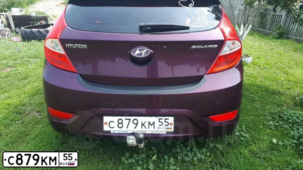 Фото автомобиля HYUNDAI SOLARIS, 2012 — госномер С879КМ55. Цвет: ФИОЛЕТОВЫЙ