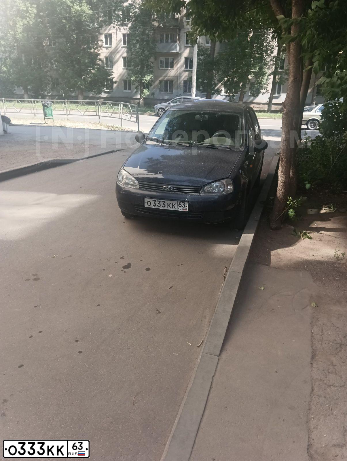 Фото автомобиля LADA 1118 KALINA, 2008 — госномер О333КК63. Цвет: ТЕМНО-СИНЕ-ФИОЛЕТОВЫЙ