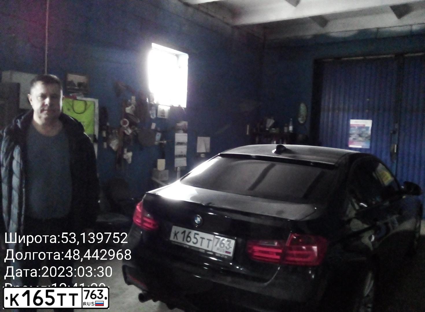 Фото автомобиля BMW SERIE 3, 2014 — госномер К165ТТ763. Цвет: ЧЕРНЫЙ