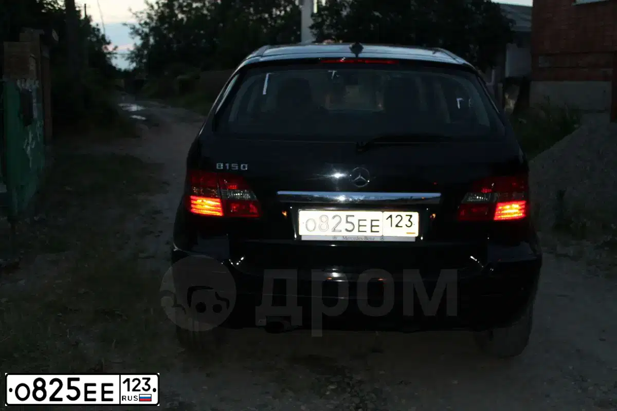 Фото автомобиля MERCEDES B-KLASSE, 2007 — госномер Х209ВК193. Цвет: ЧЕРНЫЙ