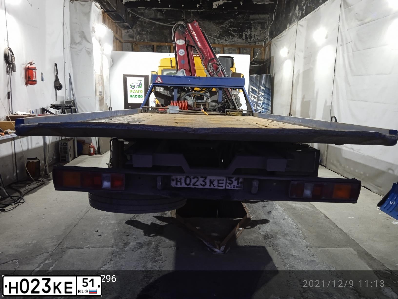Фото автомобиля KAMAZ 4308 /4X2/, 2008 — госномер Н023КЕ51. Цвет: ЖЕЛТЫЙ ГЕОРГИН