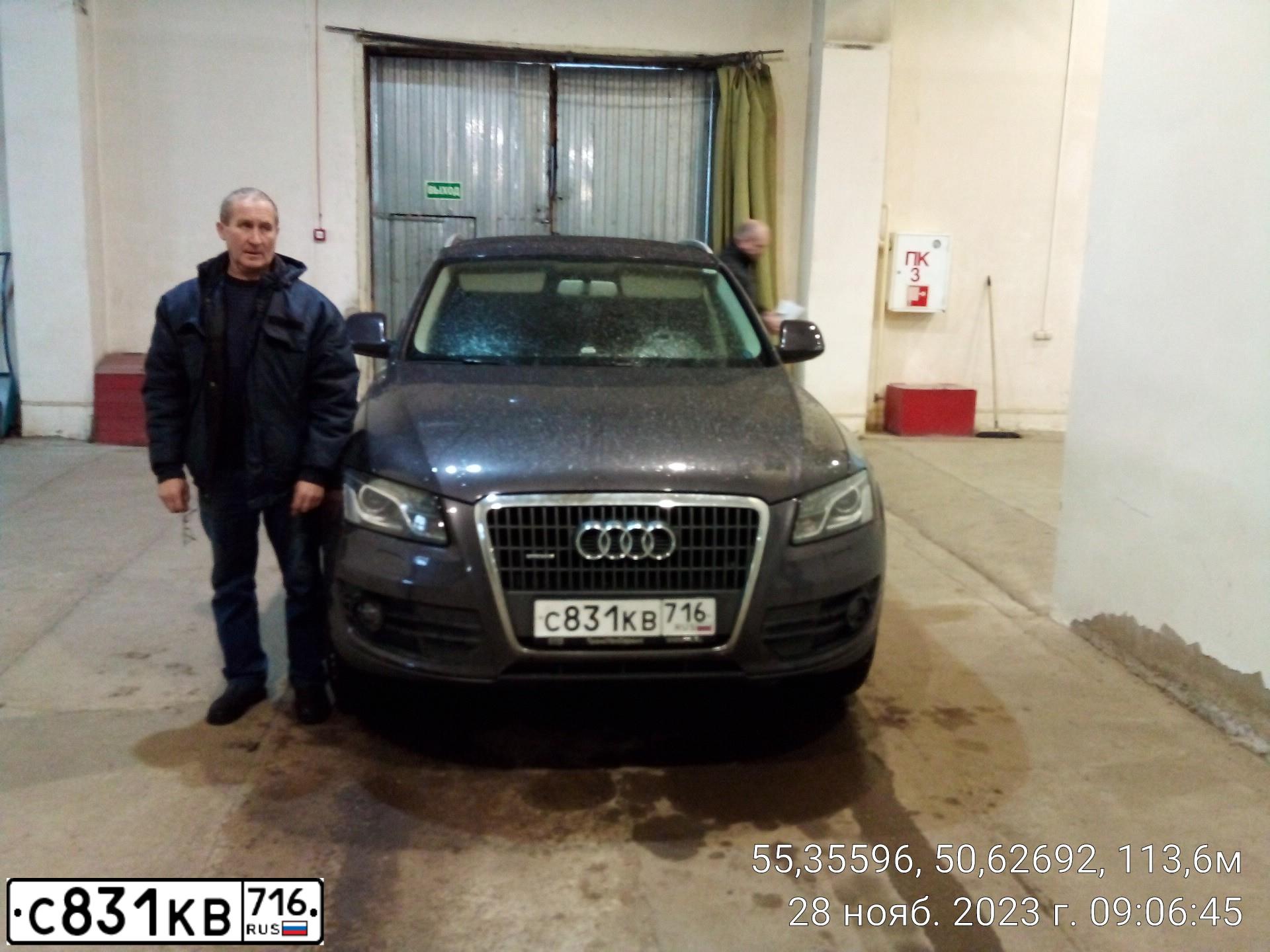 Фото автомобиля AUDI Q5, 2009 — госномер М678ОК116. Цвет: СЕРО-СИРЕНЕВЫЙ